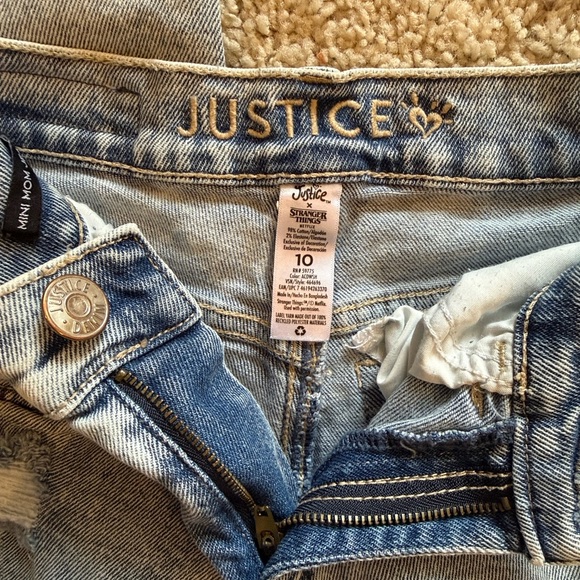 EUC Stranger Things x Justice Light Blue Jeans with Patches & graphics size 10 - Picture 5 of 5